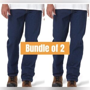 Rustler bundle‎ of 2 relaxed straight dark wash jeans. Men size 36x29.